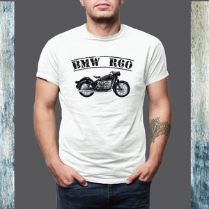 R60 R60/2 Custom Antique Vintage Motorcycle Stencil Font T-Shirt