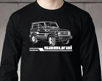 Suzuki Samurai Long Sleeve T-Shirt, Off Road 4x4 Graphic