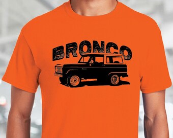 BRONCO TRUCK Late Model Classic Custom Screen Printed Tee Orange