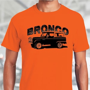 BRONCO TRUCK Late Model Classic Custom Screen Printed Tee Orange