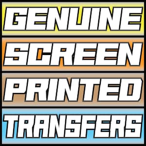 Transferencias listas para imprimir: las mejores TRANSFERENCIAS SERIGRAFIADAS: listas para prensar con calor: transferencias plastisol genuinas: serigrafía
