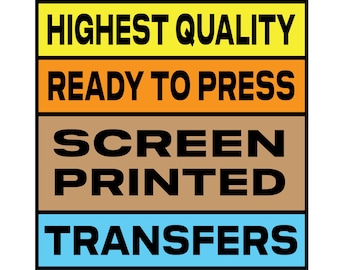 Trasferimenti serigrafici in plastisol personalizzati - Pronti per la pressa a caldo