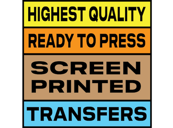 Custom Plastisol Screen Printed Transfers - Heat Press Ready