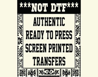 Ready to Press Screen Print Transfers, Plastisol Ink