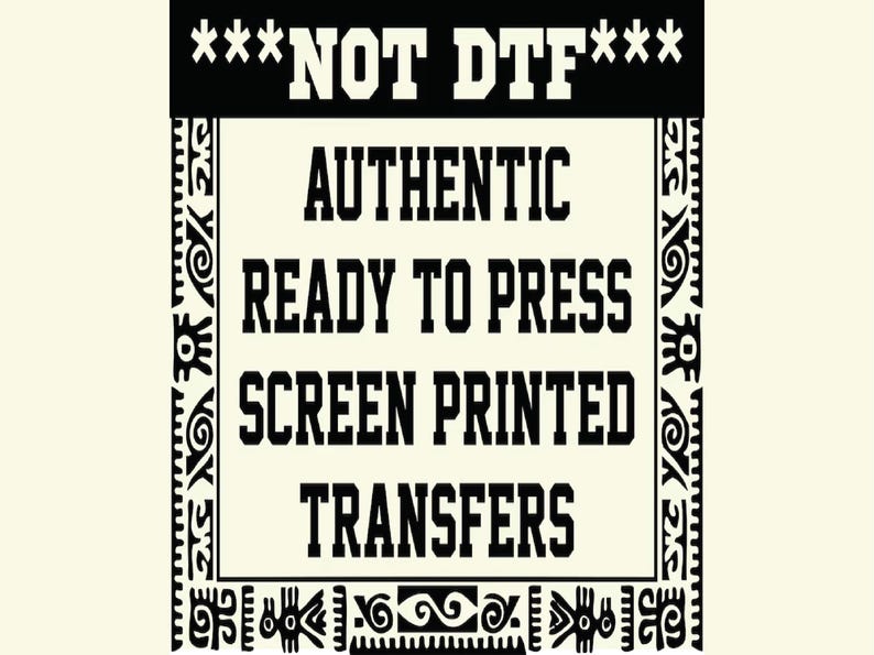 Ready to Press Screen Print Transfers, Plastisol Ink image 1