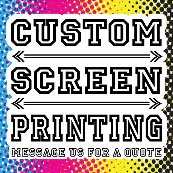 Your Logo Here Custom SCREEN PRINTED Tee's Shirts Hoodies Hats - Silkscreen - Advertising - Apparel - Business Logo - Design