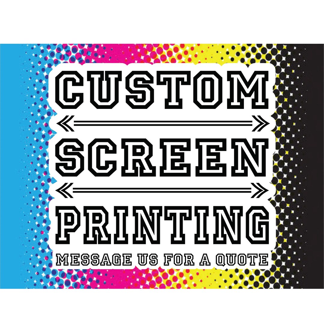 Custom Print Spring Loaded Screen Custom Screen Printed Apparel – Your Logo, Bulk Order - Etsy