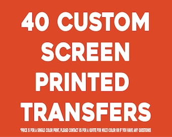 40 Plastisol Screen Print Transfers: Ready To Press Tee Shirt Designs