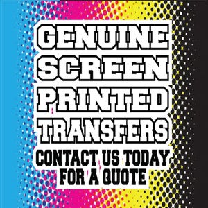 Transferências personalizadas serigrafadas em plastisol: prontas para impressão