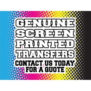 Transferências personalizadas serigrafadas em plastisol: prontas para impressão