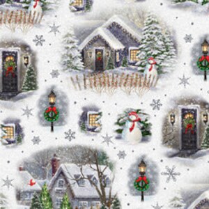 Quilting Treasures - Winter Greetings - 28336-Z - Christmas Village Vignettes - Winter - Holidays - Christmas - Accent - Blender