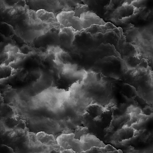 Timeless Treasures - Wicked - CD2769 - Dark Clouds Sky - Accent - Blender - Fall - Halloween - Storm - Clouds - Sky - Storm Clouds