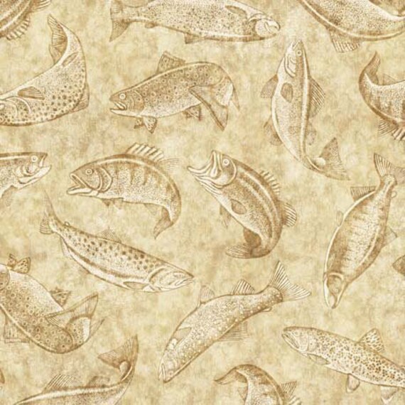 Quilting Treasures Fish Tails 30068-AE Fish Patch Dan Morris