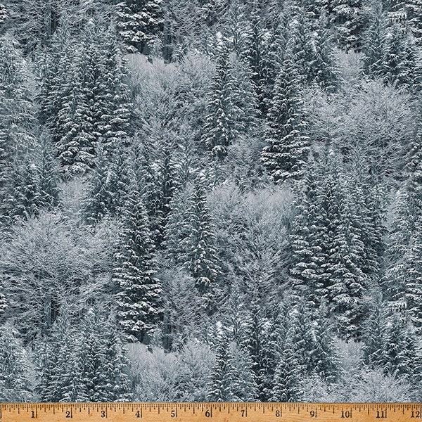 Hoffman - Off the Grid - W5379-147 - Storm - Winter - Trees - Pine Trees - Accent - Blender - Tonal - One More Yard