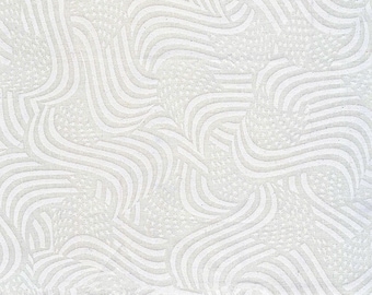 Timeless Treasures - White Out - C8634 - Swirled Packed American Flags - White - Tonal - White-on-White - Blender - Accent - Quilts of Valor