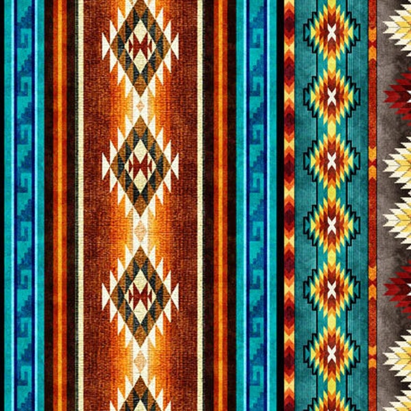 Quilting Treasures - Sierra Sunset - 29758-X - Blanket Stripe - Dan Morris - Accent - Blender - Native American - Stripe - Southwest