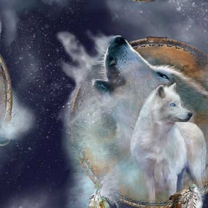 Quilting Treasures - Wolf Song - 29011-N - Wolves Vignette - Wolves - Animals - Outdoors - Nature - Accent - Blender - Carol Cavalaris