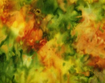 Hoffman - Bali - Mottles Grass - Hand Paints - 839-115 - Batik - Multi - Yellow - Green - Orange - One More Yard
