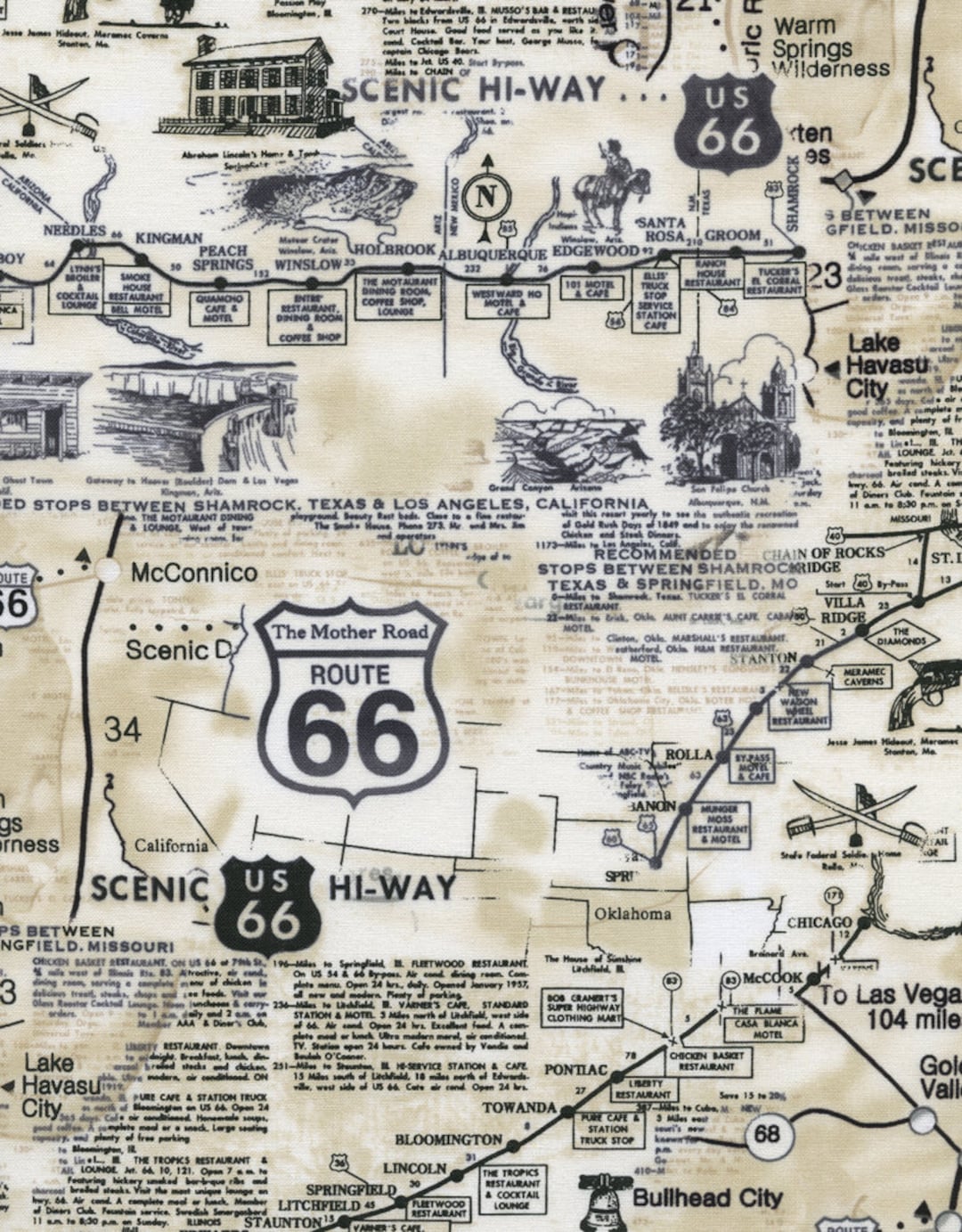 Timeless Treasures Route 66 C7529 Map Nostalgic Map Of Route Il 1080xN.2117286556 1yeh 
