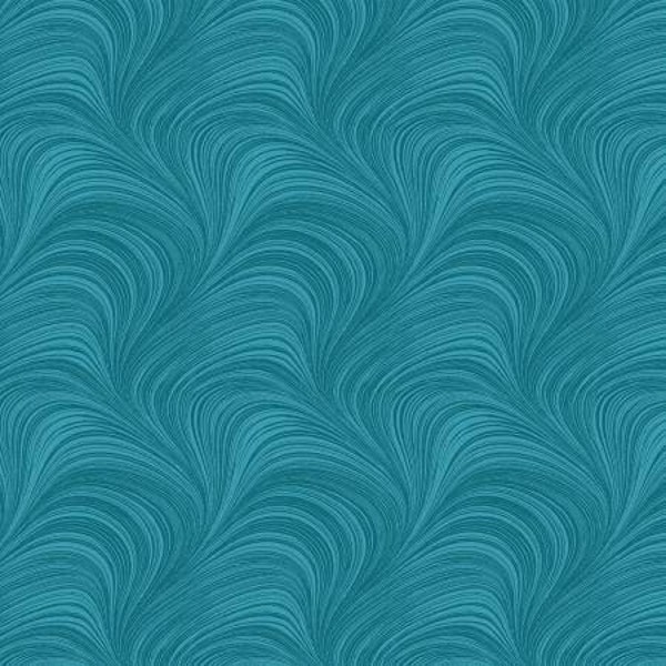 Benartex - Wave Texture - 2966B-54 - Turquoise Wave Texture - Jackie Robinson - Accent - Blender - Tonal - Tone-on-Tone - Blue