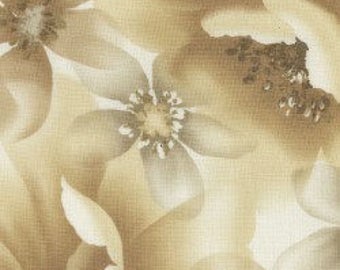 Maywood Studio - Serenity 23 - MAS90253-A - Tone-on-tone - Floral - Beige - Natural - Large Print - One More Yard