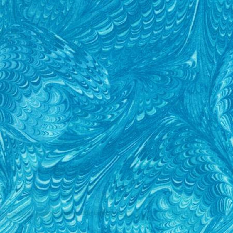 Aqua Quilt Backing Timeless Treasures Wide Width One More Yard Enchantment C5879-Aqua 108 Wide