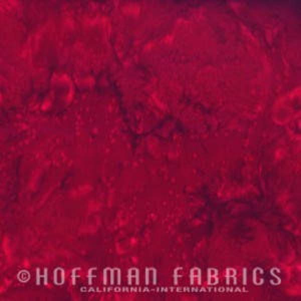 Hoffman - Garnet - 1895-231 - Bali Batiks - Batiks - Red - Batik - One More Yard - Handmade