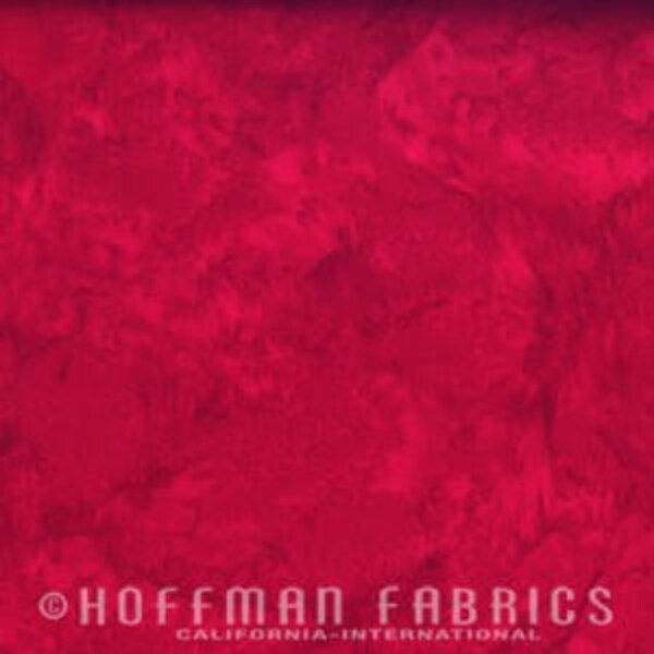 Hoffman - Cardinal - 1895-292 - Bali Batiks - Red - Batiks - Batik - One More Yard - Handmade