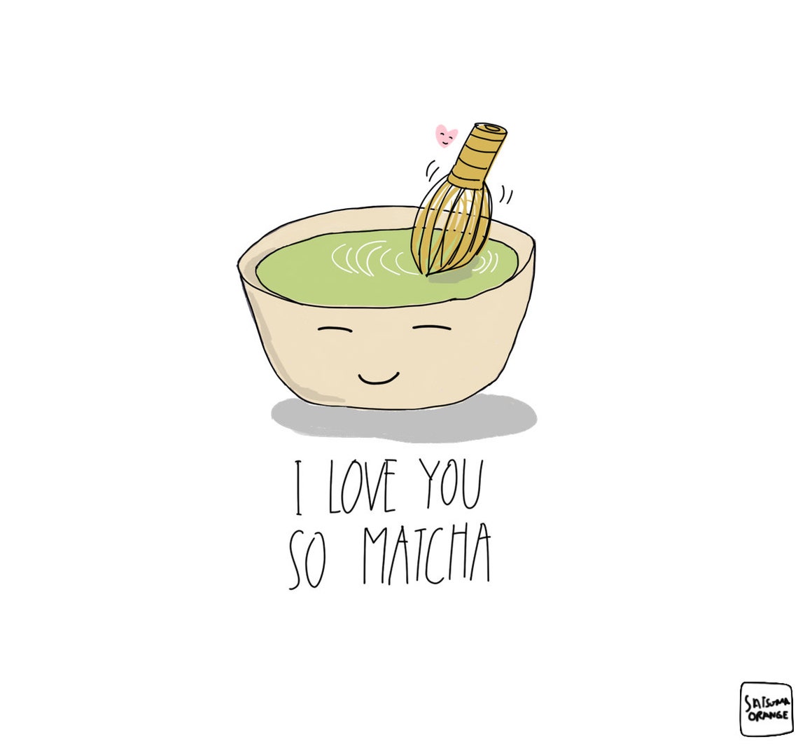I Love You so Matcha Greeting Card Etsy