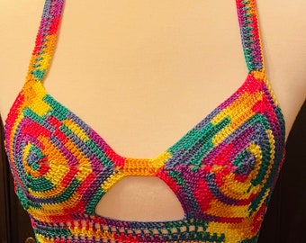 Variegated Crocheted Halter Pattern (2 For 1)