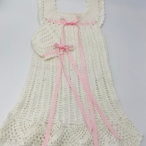 Crochet Christening Gown and Bonnet Pattern PDF, Baby Baptism Dress Digital Download, Lacy Newborn Ceremony Outfit Tutorial