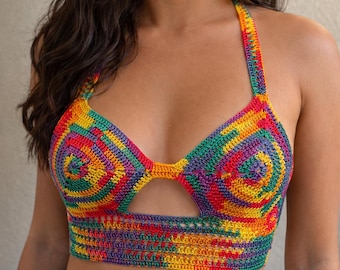 Variegated Crochet Halter (2 Styles)