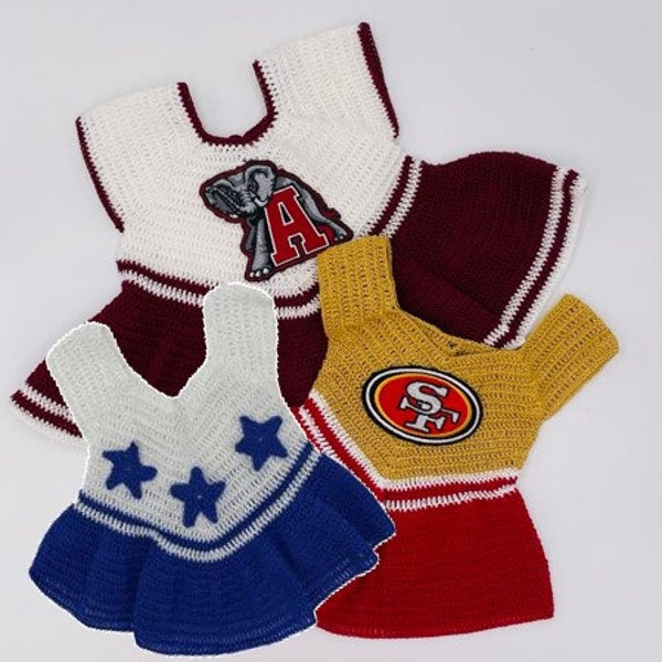 All Sports Cheerleading Uniform Crochet Pattern