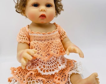 Prescious Ruffles and Picots Crocheted Baby Dress Pattern