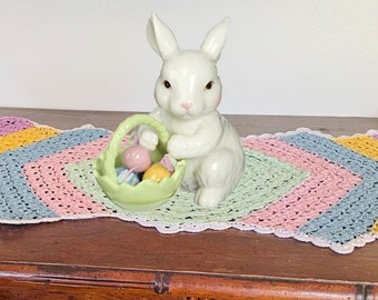 Easter or Boy/Girl Baby Room Crocheted Table Runner