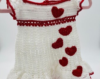 Sweet Valentine Crocheted Baby Dress