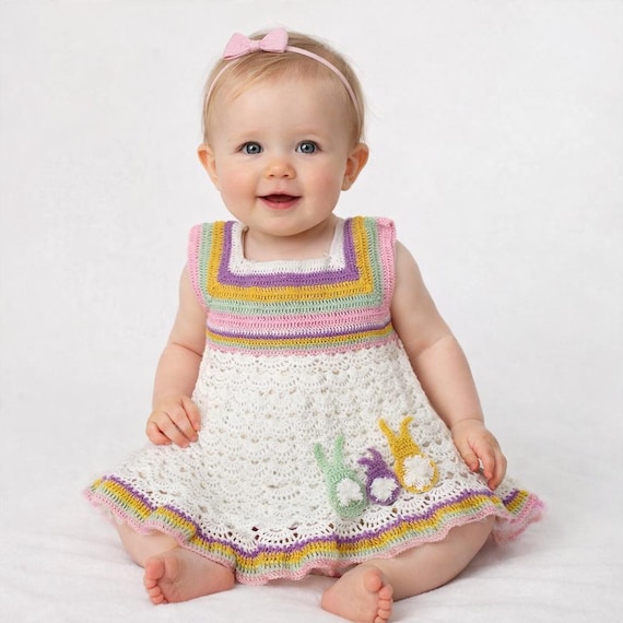 Crochet Patterns Crochet Easter Dress Crochet Heirloom Style Summer Dress  Pattern, Girls Easter Dress