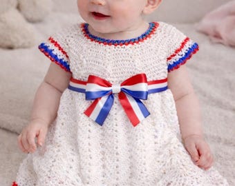 PDF Pattern - Crochet Baby Dress Pattern, Lacy Newborn Outfit, Customizable Trim (PDF Download)