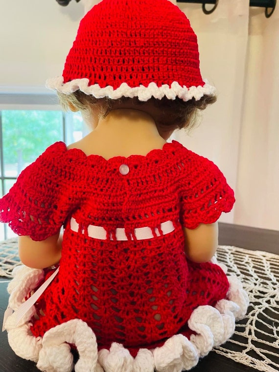 crochet santa dress Free Red Heart Infant Santa Suit & Hat Crochet Pattern