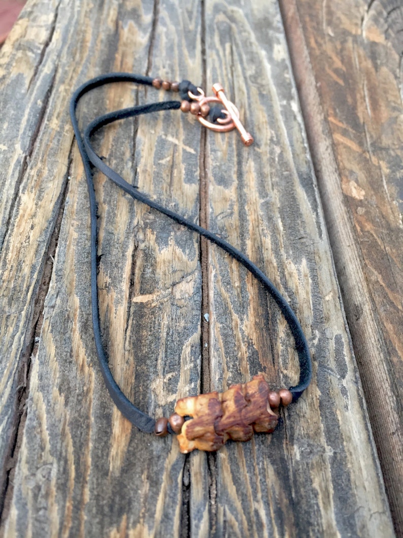 Childs snake vertebrae necklace, boys snake necklace, girls snake necklace, kids snake necklace, kids snake jewelry, childs snake vertebrea image 4