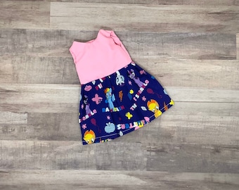 Handmade 18 Inch Doll My Little Pony Dress, 18 Inch Doll Dress, Cute 18 Inch Pony Dress, Pony Doll Dress