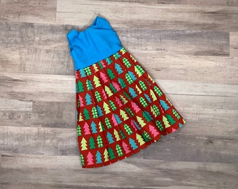 Handmade 18 Inch Doll Christmas Dress, Doll Christmas Tree Dress, 18 Inch Doll Holiday Dress, Christmas Maxi Doll Dress, Pretty Doll Dress