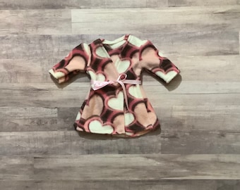 Roupão de boneca de lã de 18 polegadas, roupas de boneca de lã, roupas de boneca de 18 polegadas