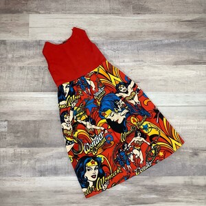 Handmade 18 Inch Doll Wonder Woman Maxi Dress, 18 Inch Doll Maxi Dress, 18 Inch Doll Dress, Wonder Woman Doll Dress, Superhero Doll Dress image 1