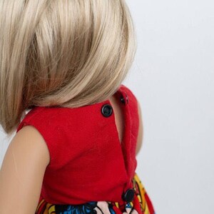 Handmade 18 Inch Doll Wonder Woman Maxi Dress, 18 Inch Doll Maxi Dress, 18 Inch Doll Dress, Wonder Woman Doll Dress, Superhero Doll Dress image 6