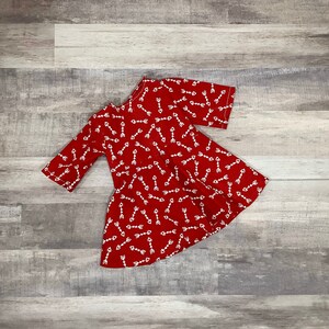 18 Zoll Puppe Weißes Pfeilkleid, Valentinstag Puppenkleid, Rotes Entzückendes 18&quot; Puppenkleid, 4. Juli Puppenkleid, 18 Zoll Puppenoutfit
