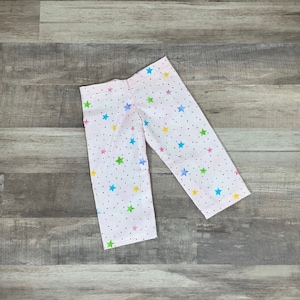 18 Inch Doll Pink Starry Pants, One of a Kind Doll Pants, Pink Star Doll Pants, Pink Doll Pants, Cute Doll Pants, Doll Pants