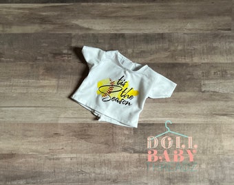 18-tums softbollsdockskjorta, sublimeringsdockskjorta, softbollsäsongsdock-t-shirt, sport, 18-tums dockor