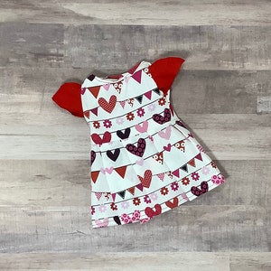 18 inch doll Valentine’s Day dress, 18” doll dress, Valentine’s Day