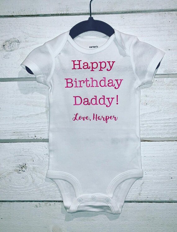 carter's happy birthday daddy onesie